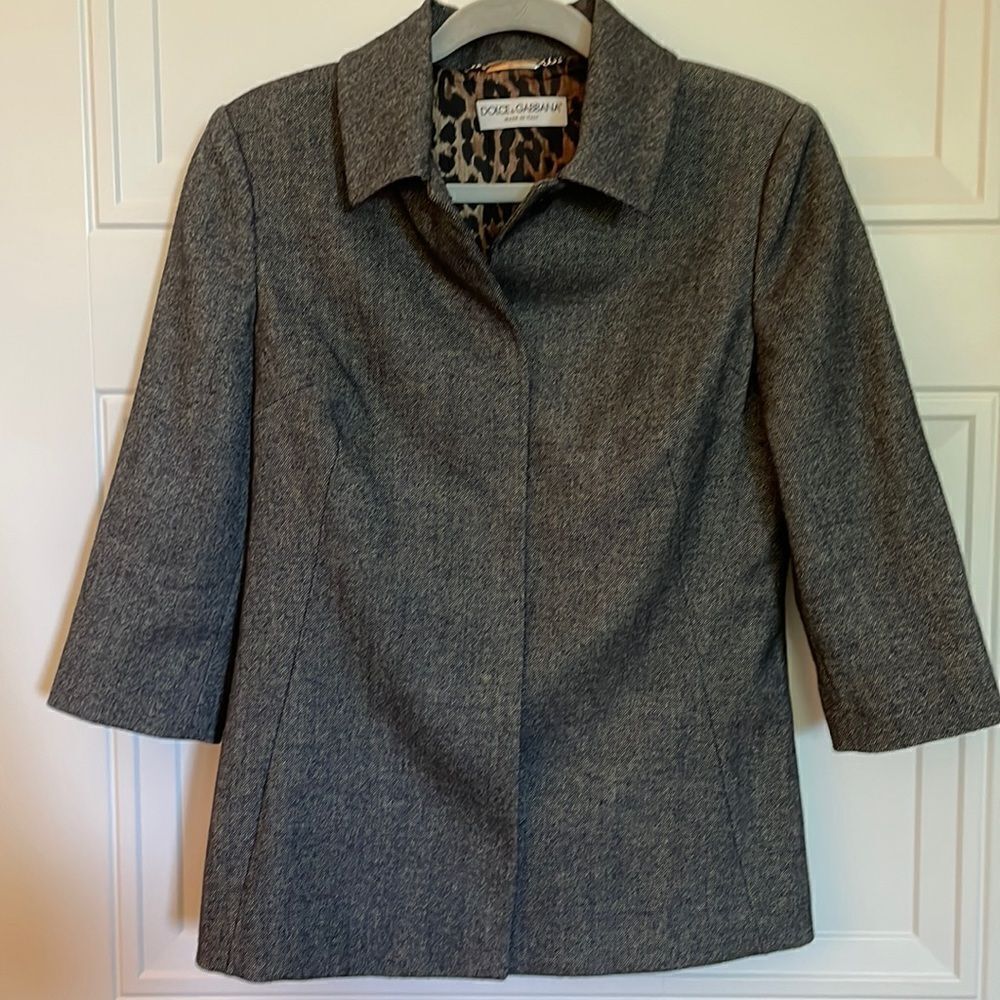 Dolce & Gabbana Gray Wool Jacket